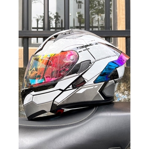 LS2新国标摩托车头盔男女双镜揭面盔半全覆式蓝牙机车全盔3C认证