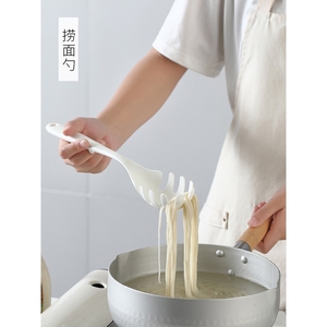 日本捞面条神器大漏勺家用厨房捞意大利面的勺子煮鸡蛋爪勺漏网勺