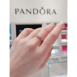 pandora潘多拉命运之轮玫瑰金彩金戒指180892CZ小众设计生日求婚