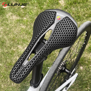 轮迹 碳纤维3D打印坐垫山地公路自行车超轻座垫中空透气车座坐包