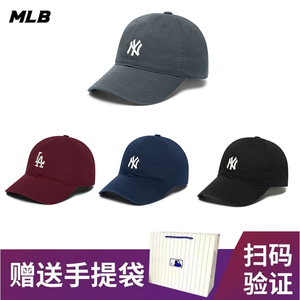 正品MLB帽子NY洋基队男防晒四季款软顶棒球帽LA遮阳鸭舌帽女CP77