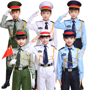 新款升旗手护旗手服装成人儿童军鼓乐队服装仪仗队服装鼓号队服装