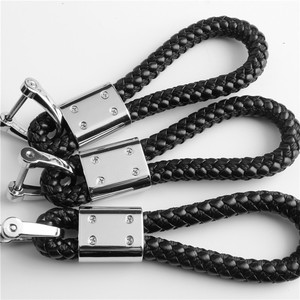 男士汽车车标钥匙扣挂件 个性创意多款车型大众钥匙链编织绳简约