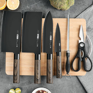 德国原装进口双立黑钢刀具套装厨房切菜刀菜板组合家用锋利切片砍