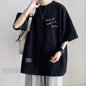 Yishion以纯官方旗舰店官网美式ulzzang男装T恤夏季廓形320g重磅