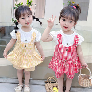 巴­拉巴­拉童装女童夏装套装潮1-3岁4儿童网红洋气运动短袖2女宝