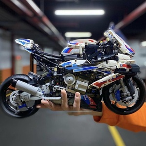积木六一儿童节礼物摩托车 拼装M1000R模型杜卡迪川崎积木