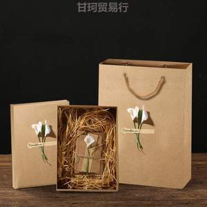 纸盒子男女生情人节空!礼品送生日礼物复古情侣盒大小给包装盒