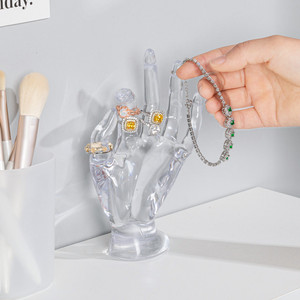 透明OK首饰置物架创意戒指耳饰收纳架放手饰挂项链手链展示架家用