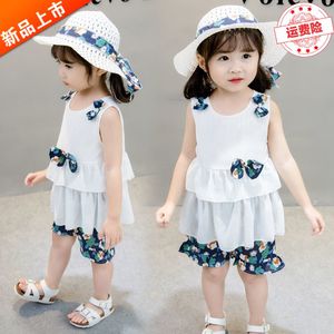 巴拉巴拉女宝宝夏装韩版两件套1衣服2夏装新款3岁婴儿童装4小孩