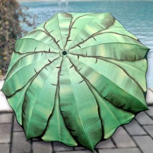 芭蕉叶雨伞折叠双层超强防晒防紫外线太阳伞晴雨伞两用黑胶遮阳伞