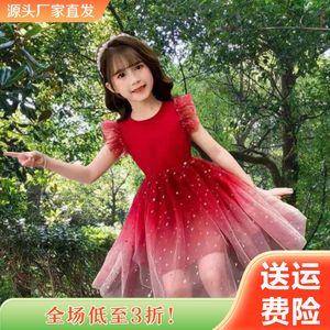 联名巴拉清货夏之韵夏季韩版儿童网红女童连衣裙小孩子裙子洋气蓬
