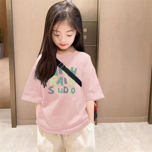 巴拉巴柆韩系婴尚潮牌儿童纯棉短袖T恤男女大童学生网红女童宽松