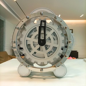 客厅钟欧式座钟双脚齿轮旋转钟创意钟表时钟不锈钢装饰表
