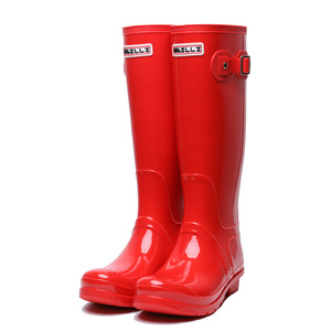 浩南小哥 外穿夏季户外水雨鞋女士成人长桶高筒红色雨靴防滑防水
