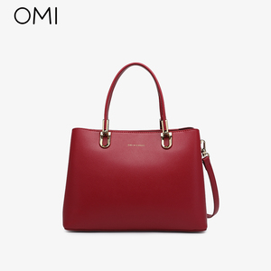 欧米OMI包包女包新款高级感红色结婚新娘包大容量手提单肩斜挎包