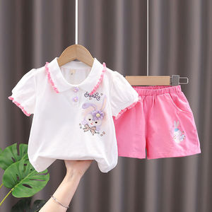 巴拉巴柆韩系女宝宝夏季套装婴儿1一4岁3女孩2儿童夏天衣服洋气小