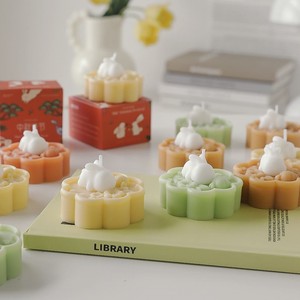 月饼小兔子艺术造型香薰蜡烛礼盒可爱生日礼物伴手礼香氛蜡烛包邮
