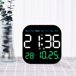 大字体多功能时钟LED方形电子钟客厅挂钟闹钟可挂可立两用钟表