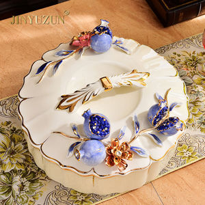 金裕尊（JINYUZUN）欧式果盘客厅陶瓷干果盘水果盘创意家居现代装