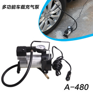 车载充气泵汽车用打气泵轮胎搭电动小汽泵12伏汽车打气带气压表