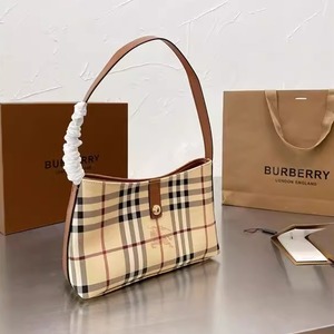 Burberry/巴宝莉 新款21ss经典格纹腋下包战马麻将包中古手提女包