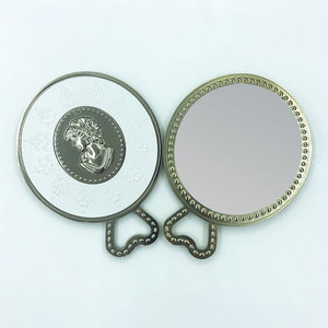 拉杜丽金属复古 欧式公主风手柄镜便携镜化妆镜随身小镜子