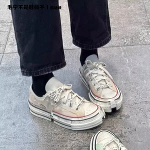 匡威Converse x Feng Chen Wang 联名1970s解构低帮帆布鞋A07718C