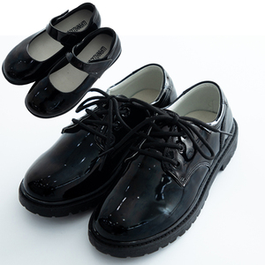 英伦风皮鞋女童公主鞋软底平跟鞋61男童幼儿园亮面表演黑色演出鞋