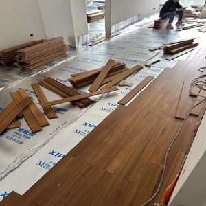缅甸柚木直铺人字拼纯实木地板素板以旧翻新环保卧室家用厂家直销