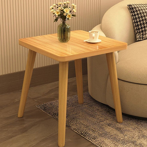 小桌子方桌茶几小户型简易餐桌实木客厅出租屋矮桌正方形方几家用