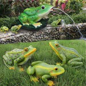喷水仿真青蛙摆件户外花园水池园林庭院装饰动物景观雕塑模型摆设