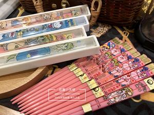 {现}日本90年代 昭和怀旧复古玩具少女 漫画动画 涂鸦筷子