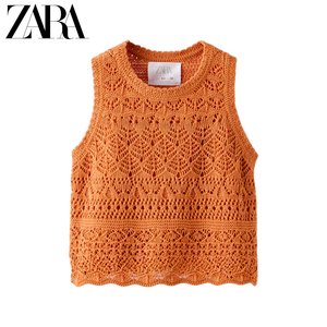 ZARA 24夏季新品 童装女童 开放式针织上衣 3920612 701