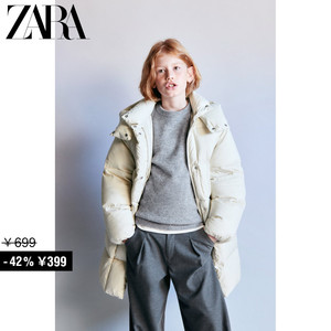 ZARA 特价精选 童装女童 连帽长款保暖羽绒服外套 0562739 959