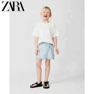 ZARA 24春季新品 女婴幼童 草莓图案牛仔短裙 3335412 400