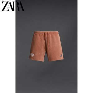 ZARA[运动系列] 男装 宽松水洗慢跑式弹力休闲短裤 0761450 701