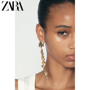 ZARA2024秋季新品 女装 金属质感时尚优雅耳钉 1856317