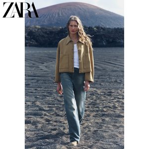 ZARA24春季新品 女装 ZW 系列缉线装饰衬衫外套 4877054 514