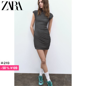 ZARA特价精选 女装 褶皱装饰质感连衣裙 5039330 898