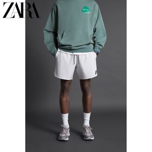 ZARA[运动系列] 男装 磨白色基本款弹力训练运动短裤 1943401 251