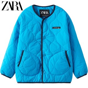ZARA 24春季新品 童装男童 带饰边棉服夹克 5992752 400