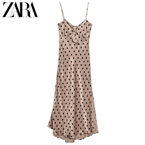 ZARA 新款 女装 内衣式连衣裙 丝绸质地高级显瘦 夏天度