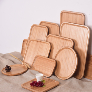 日式木质托盘长方形竹托盘家用茶杯盘木头烧烤盘子餐厅木制茶盘