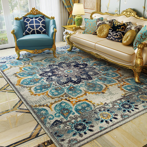 轻奢欧美风地毯客厅北欧现代简约茶几毯卧室床边家用床前欧式铺毯
