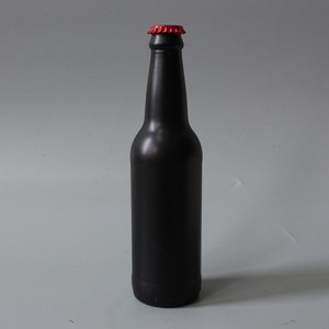 新款330ml蒙砂黑色啤酒瓶空瓶  咖啡瓶冰酒瓶 碳酸饮料汽水瓶玻璃