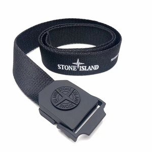 STONE ISLAND石头岛腰带潮牌机能男女百搭帆布编织金属头徽章皮带