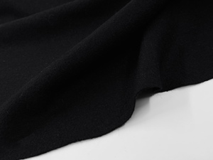 原装进口 黑色100%wool弹力针织羊毛料面料开衫外套布料diy