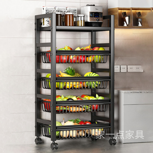 厨房菜架子置物架网红放菜夹缝小尺寸收纳架可移动带轮子DJ1302