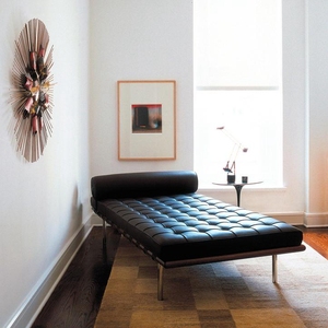 巴塞罗那沙发床Barcelona Couch躺椅现代办公室真皮简约单人床
